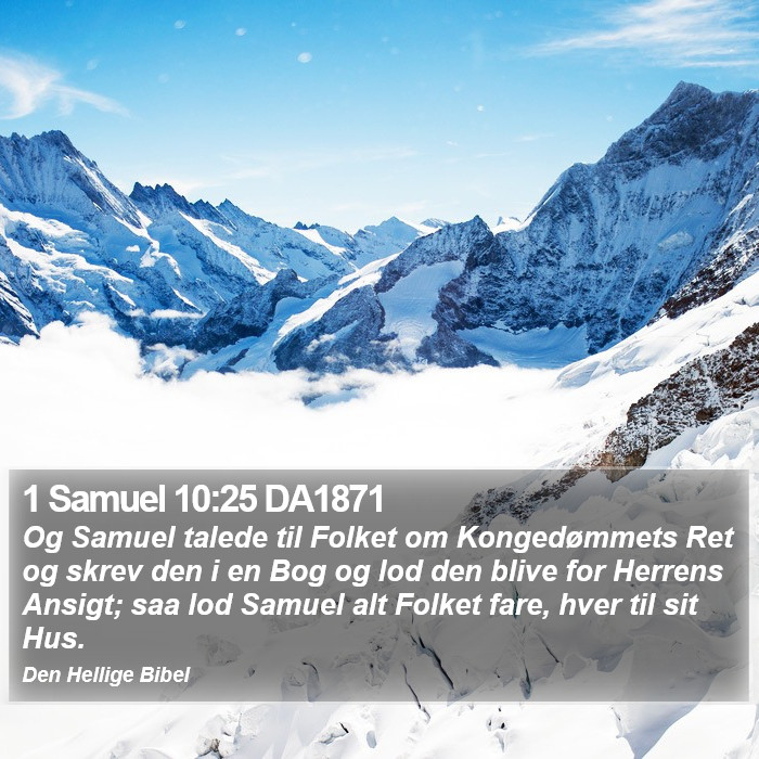 1 Samuel 10:25 DA1871 Bible Study