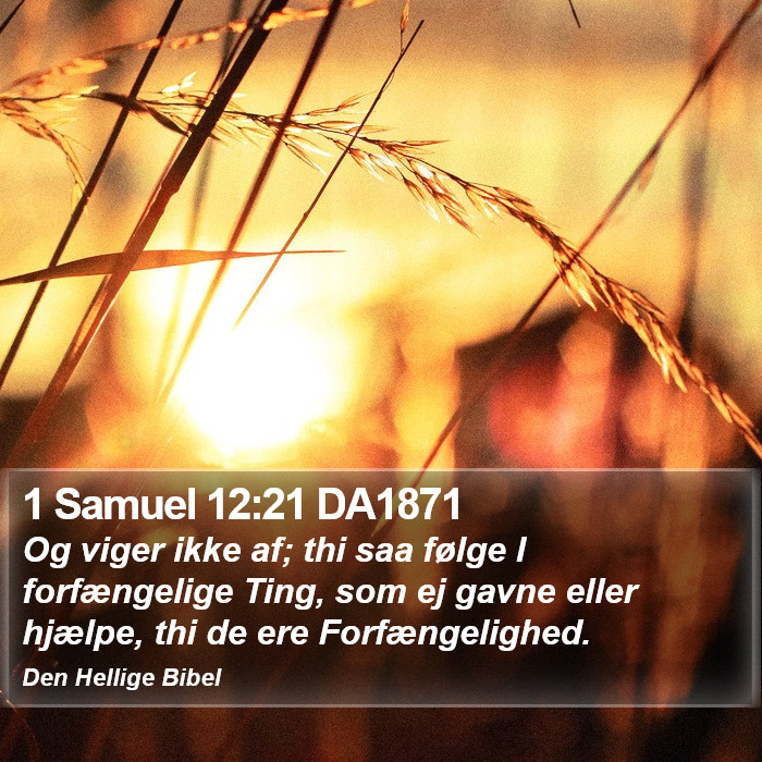 1 Samuel 12:21 DA1871 Bible Study