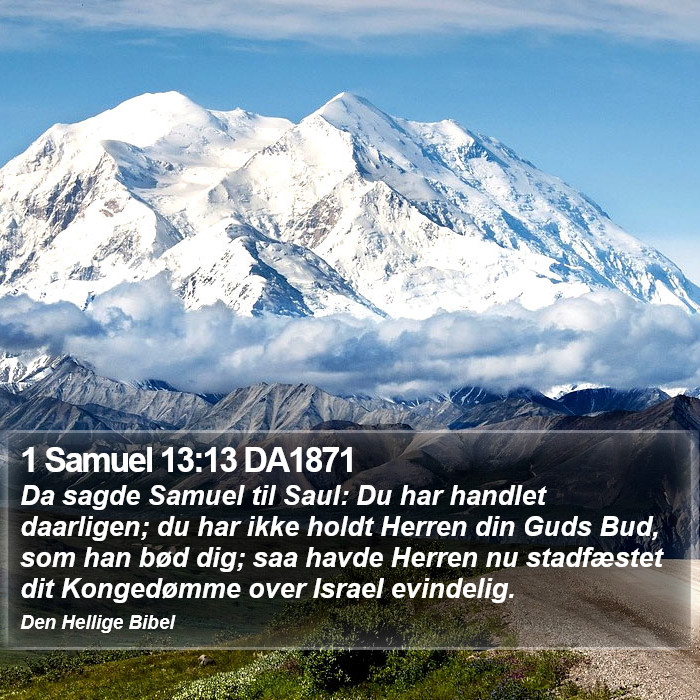 1 Samuel 13:13 DA1871 Bible Study