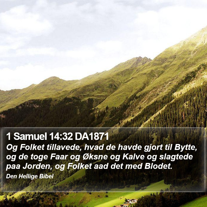 1 Samuel 14:32 DA1871 Bible Study