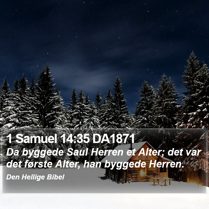 1 Samuel 14:35 DA1871 Bible Study