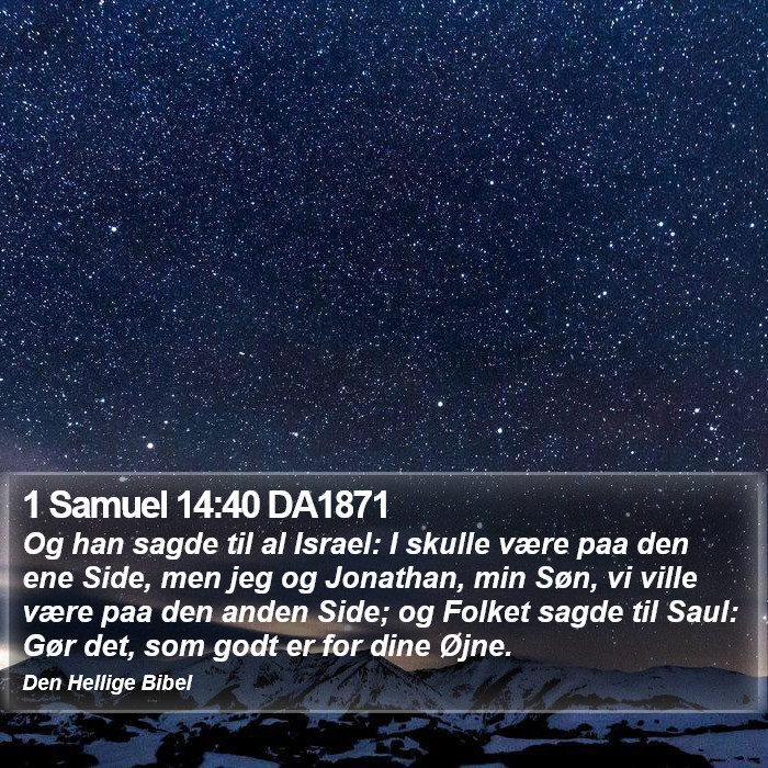 1 Samuel 14:40 DA1871 Bible Study