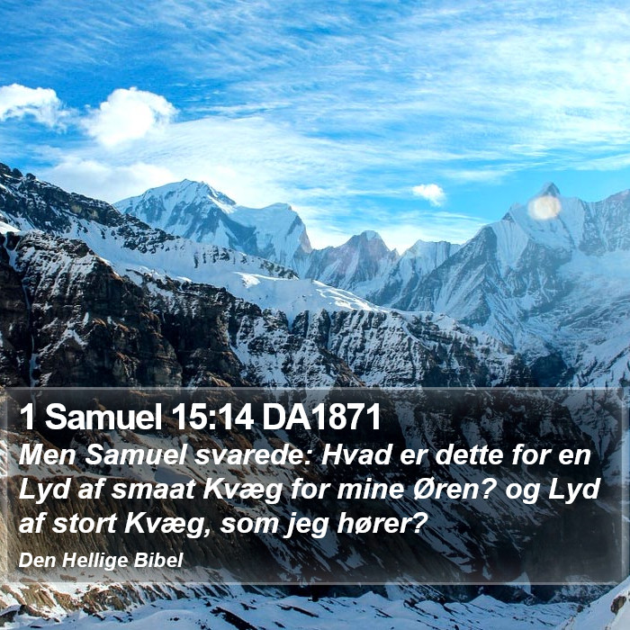 1 Samuel 15:14 DA1871 Bible Study