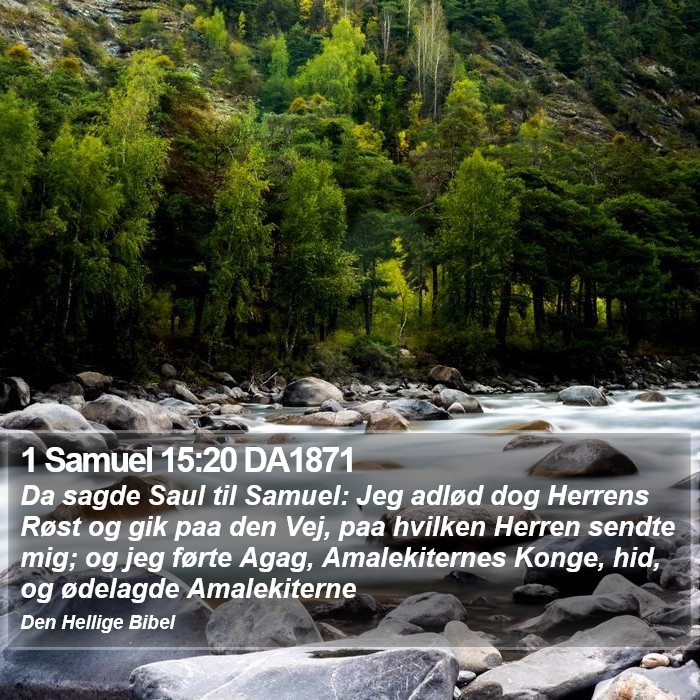 1 Samuel 15:20 DA1871 Bible Study