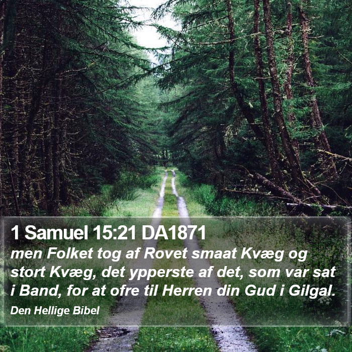 1 Samuel 15:21 DA1871 Bible Study