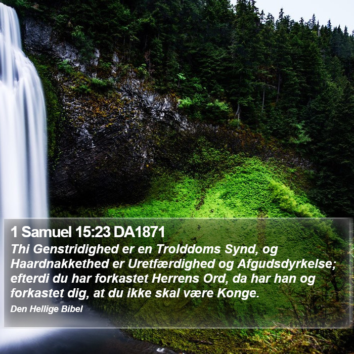 1 Samuel 15:23 DA1871 Bible Study