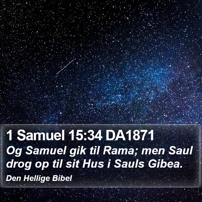 1 Samuel 15:34 DA1871 Bible Study