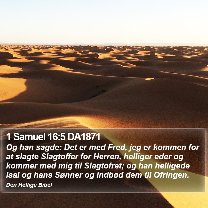 1 Samuel 16:5 DA1871 Bible Study