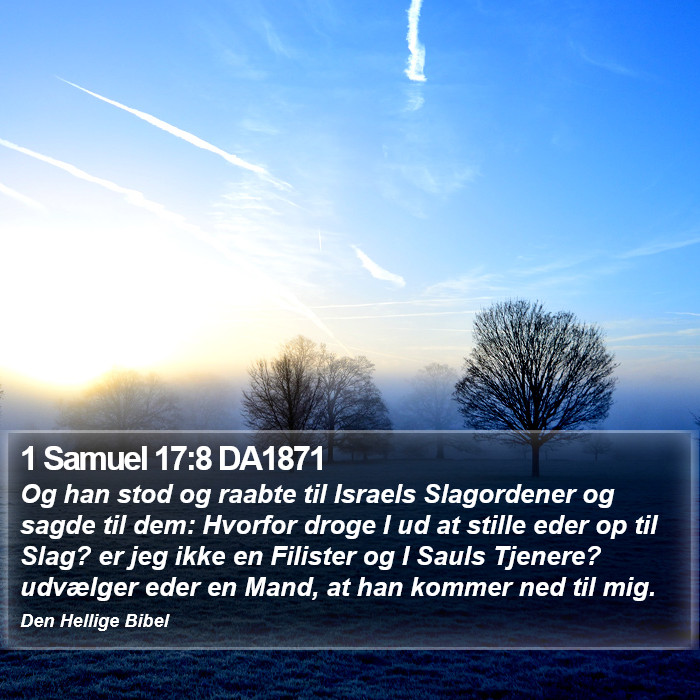 1 Samuel 17:8 DA1871 Bible Study