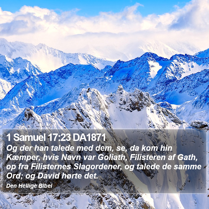 1 Samuel 17:23 DA1871 Bible Study