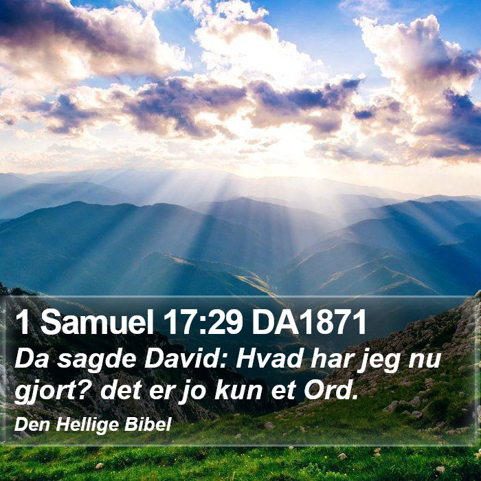 1 Samuel 17:29 DA1871 Bible Study