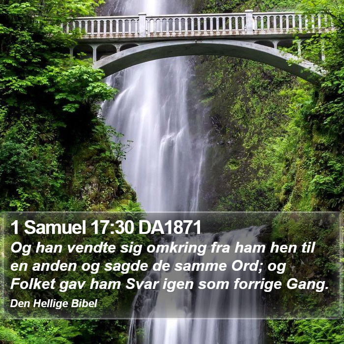 1 Samuel 17:30 DA1871 Bible Study