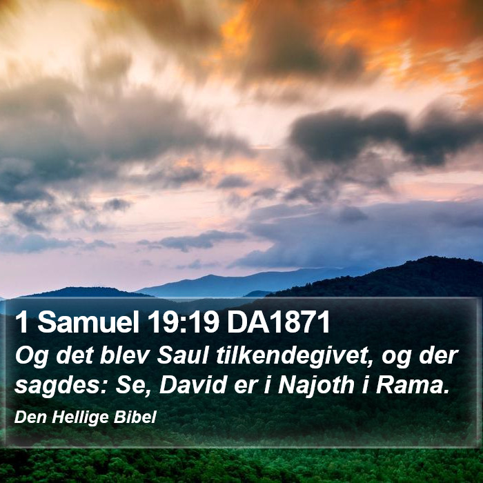 1 Samuel 19:19 DA1871 Bible Study
