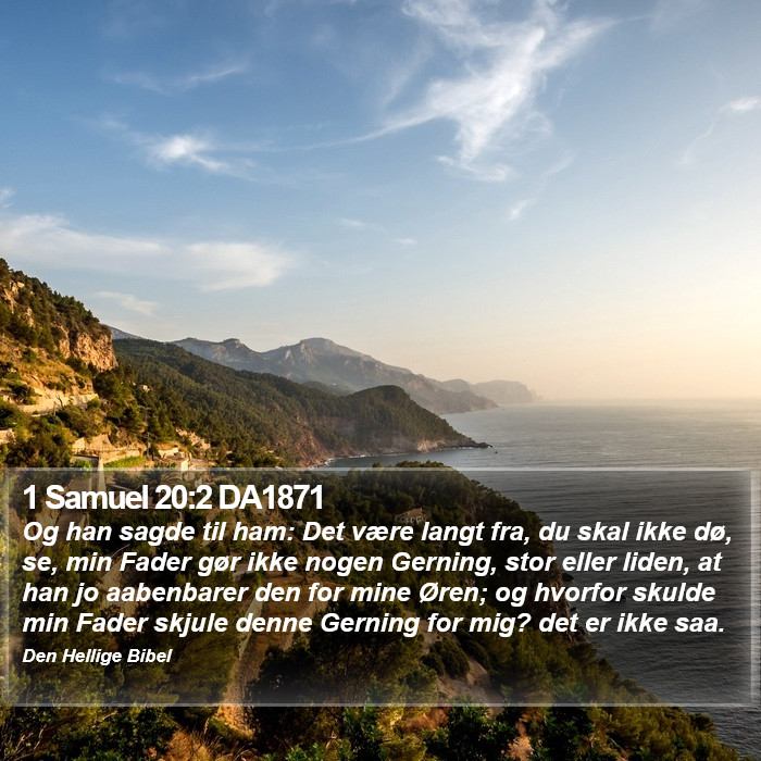 1 Samuel 20:2 DA1871 Bible Study