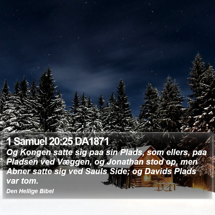 1 Samuel 20:25 DA1871 Bible Study