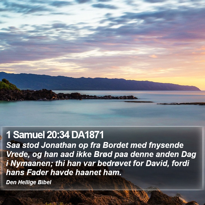 1 Samuel 20:34 DA1871 Bible Study