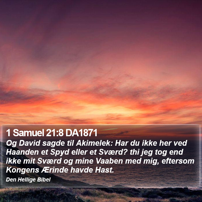 1 Samuel 21:8 DA1871 Bible Study