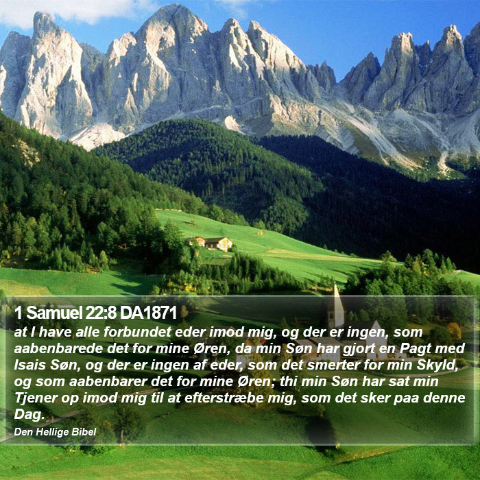 1 Samuel 22:8 DA1871 Bible Study