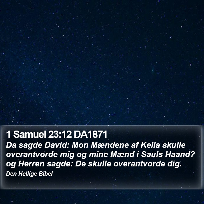 1 Samuel 23:12 DA1871 Bible Study