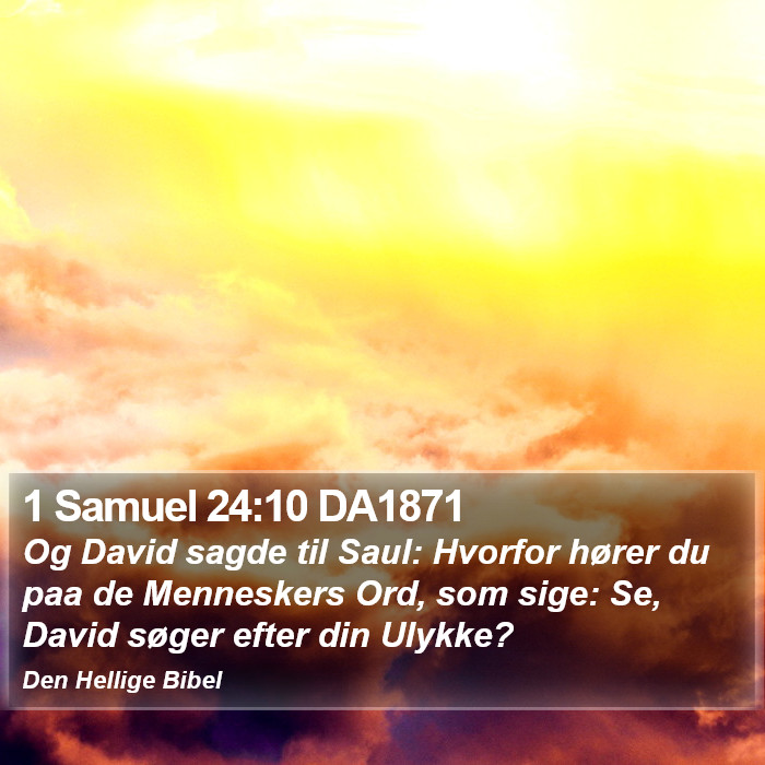 1 Samuel 24:10 DA1871 Bible Study