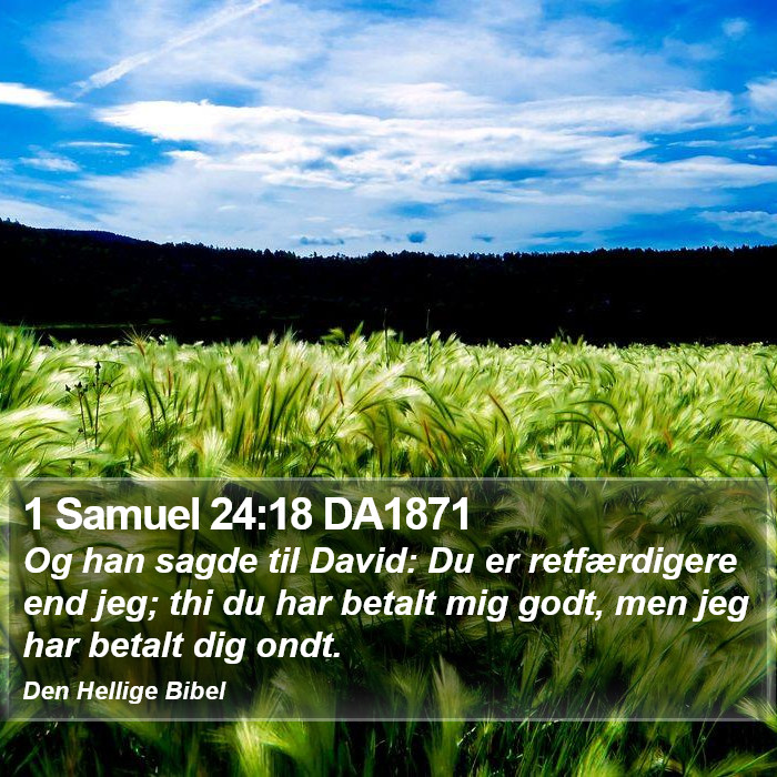 1 Samuel 24:18 DA1871 Bible Study