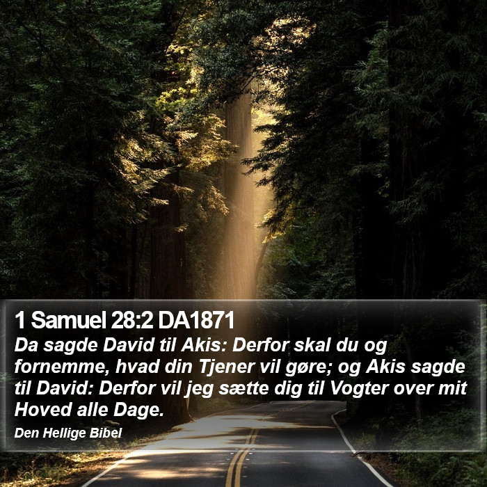 1 Samuel 28:2 DA1871 Bible Study