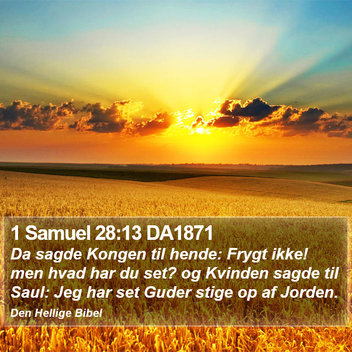 1 Samuel 28:13 DA1871 Bible Study