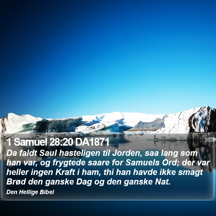 1 Samuel 28:20 DA1871 Bible Study