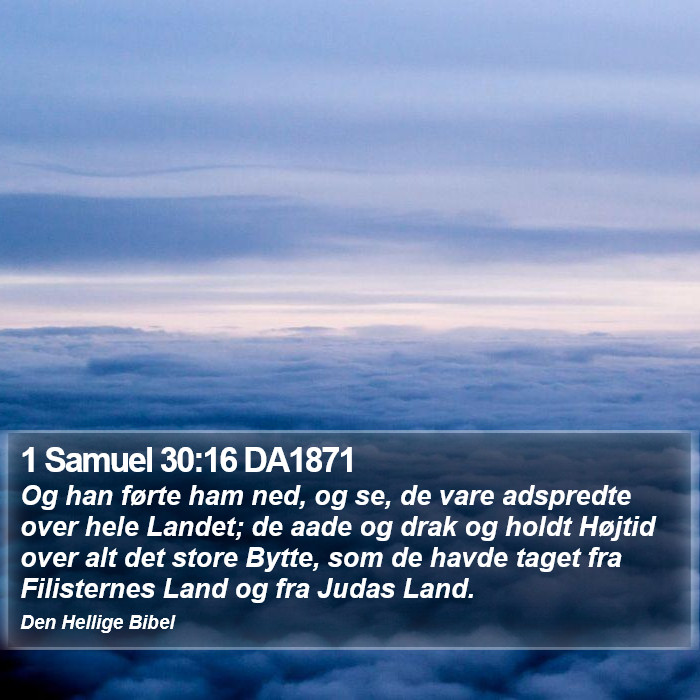 1 Samuel 30:16 DA1871 Bible Study