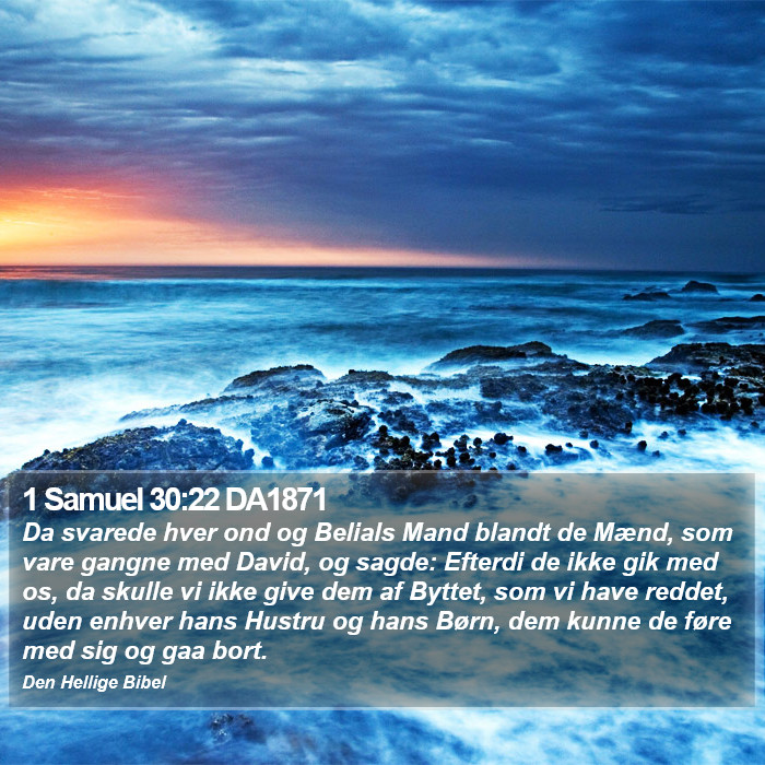 1 Samuel 30:22 DA1871 Bible Study