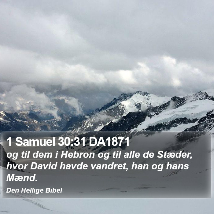 1 Samuel 30:31 DA1871 Bible Study