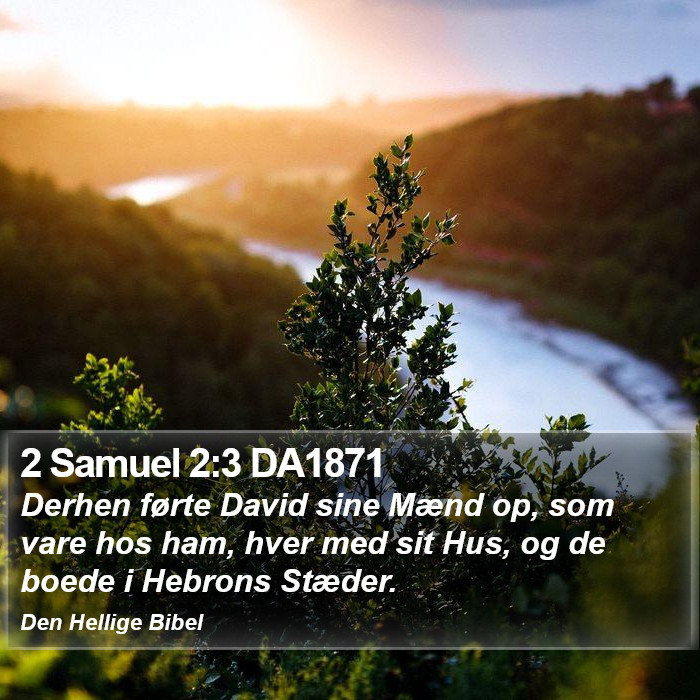 2 Samuel 2:3 DA1871 Bible Study