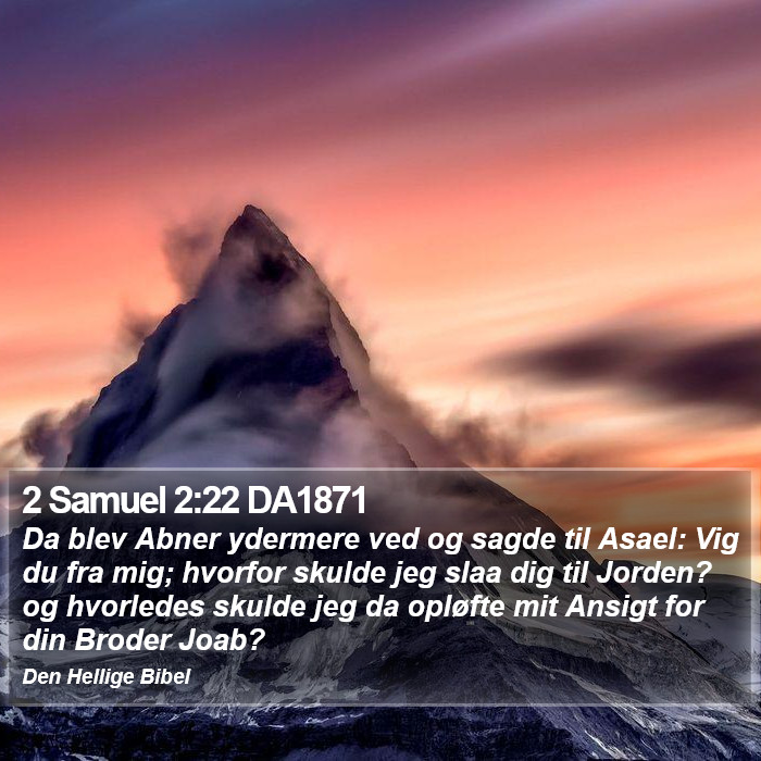 2 Samuel 2:22 DA1871 Bible Study