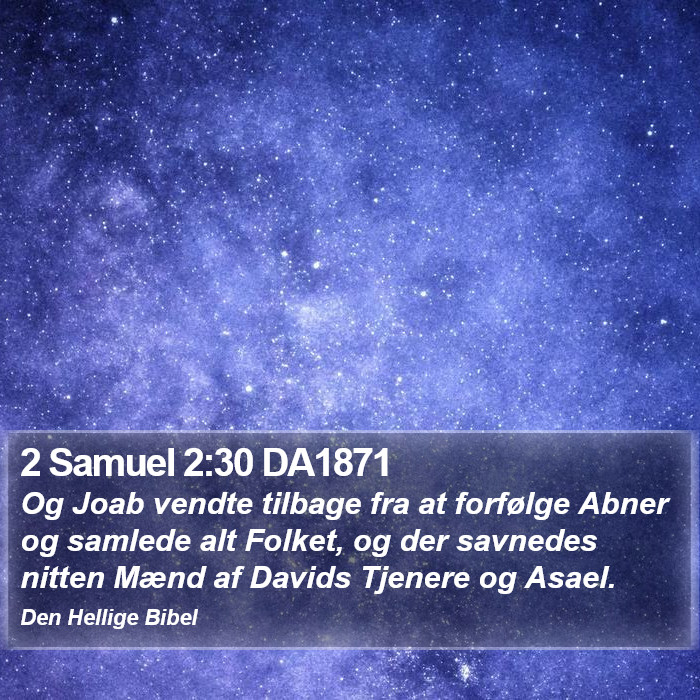 2 Samuel 2:30 DA1871 Bible Study