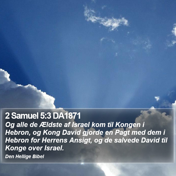 2 Samuel 5:3 DA1871 Bible Study