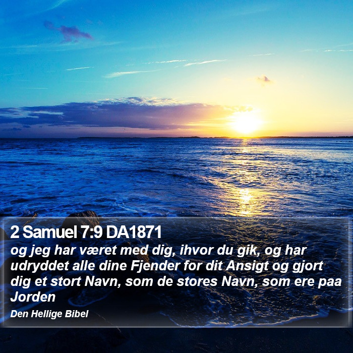 2 Samuel 7:9 DA1871 Bible Study