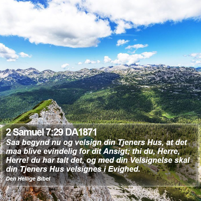 2 Samuel 7:29 DA1871 Bible Study