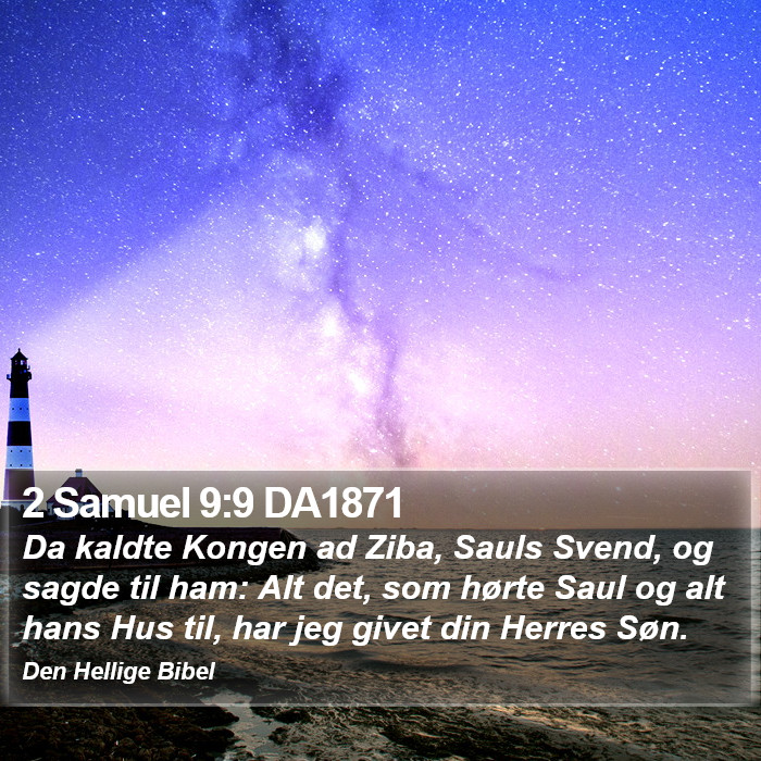 2 Samuel 9:9 DA1871 Bible Study