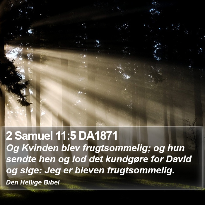 2 Samuel 11:5 DA1871 Bible Study