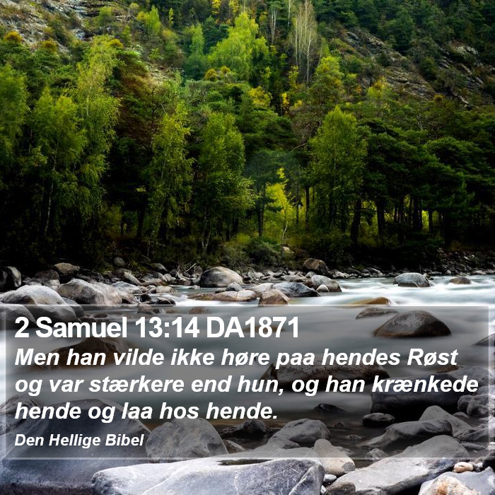 2 Samuel 13:14 DA1871 Bible Study