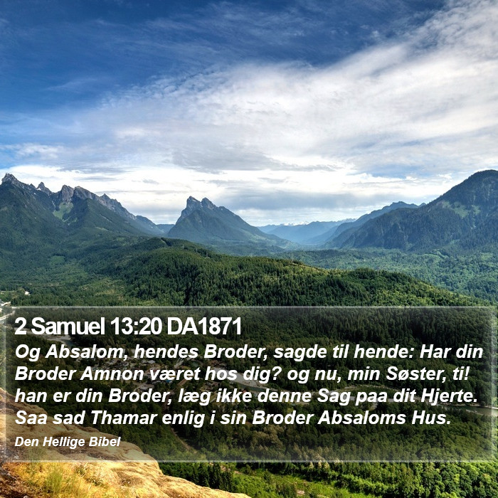 2 Samuel 13:20 DA1871 Bible Study