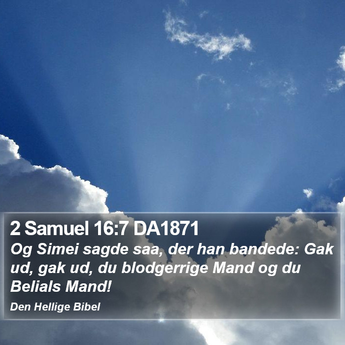 2 Samuel 16:7 DA1871 Bible Study