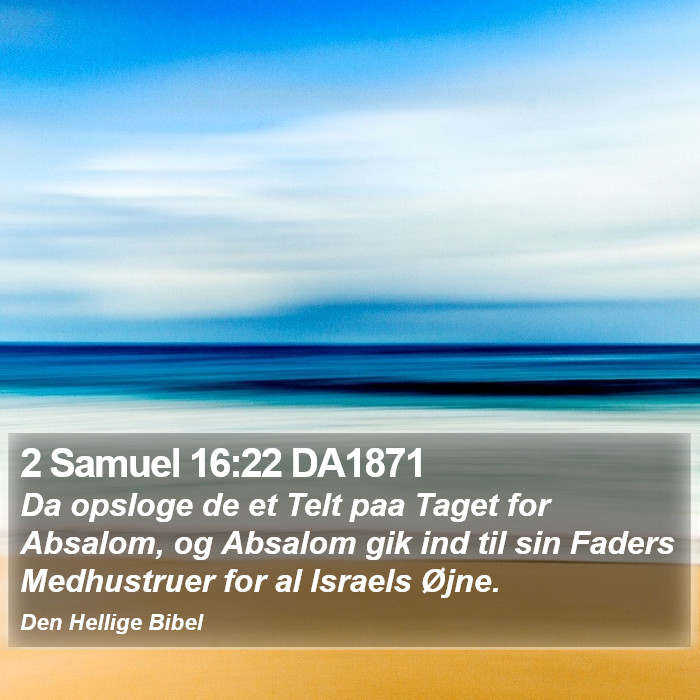 2 Samuel 16:22 DA1871 Bible Study