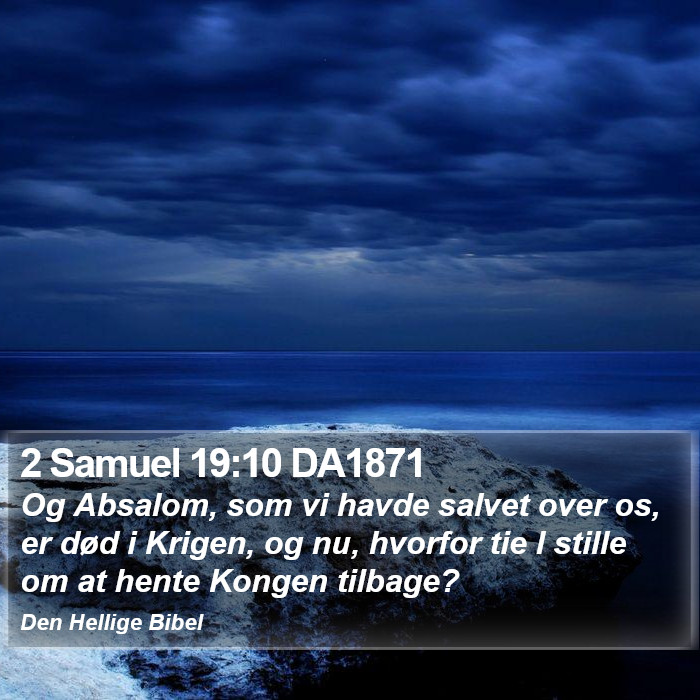 2 Samuel 19:10 DA1871 Bible Study