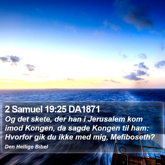 2 Samuel 19:25 DA1871 Bible Study