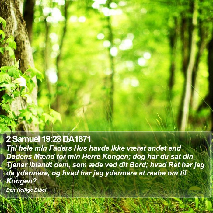 2 Samuel 19:28 DA1871 Bible Study