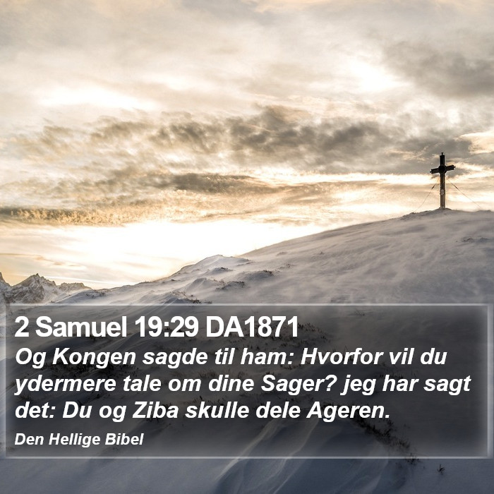 2 Samuel 19:29 DA1871 Bible Study