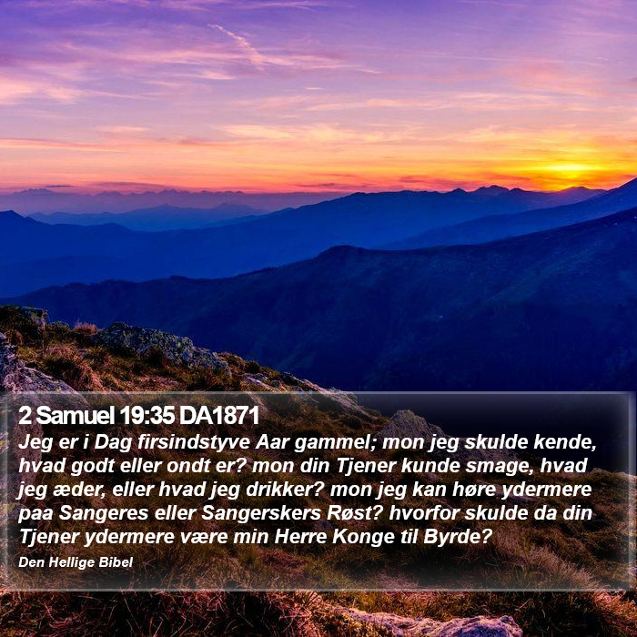 2 Samuel 19:35 DA1871 Bible Study