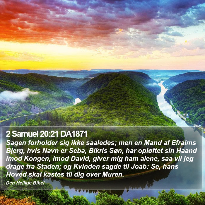 2 Samuel 20:21 DA1871 Bible Study