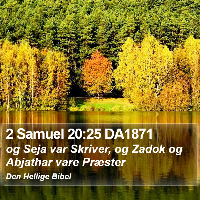 2 Samuel 20:25 DA1871 Bible Study